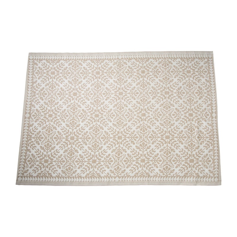 Buitenkleed ethnic - beige - 160x230 cm