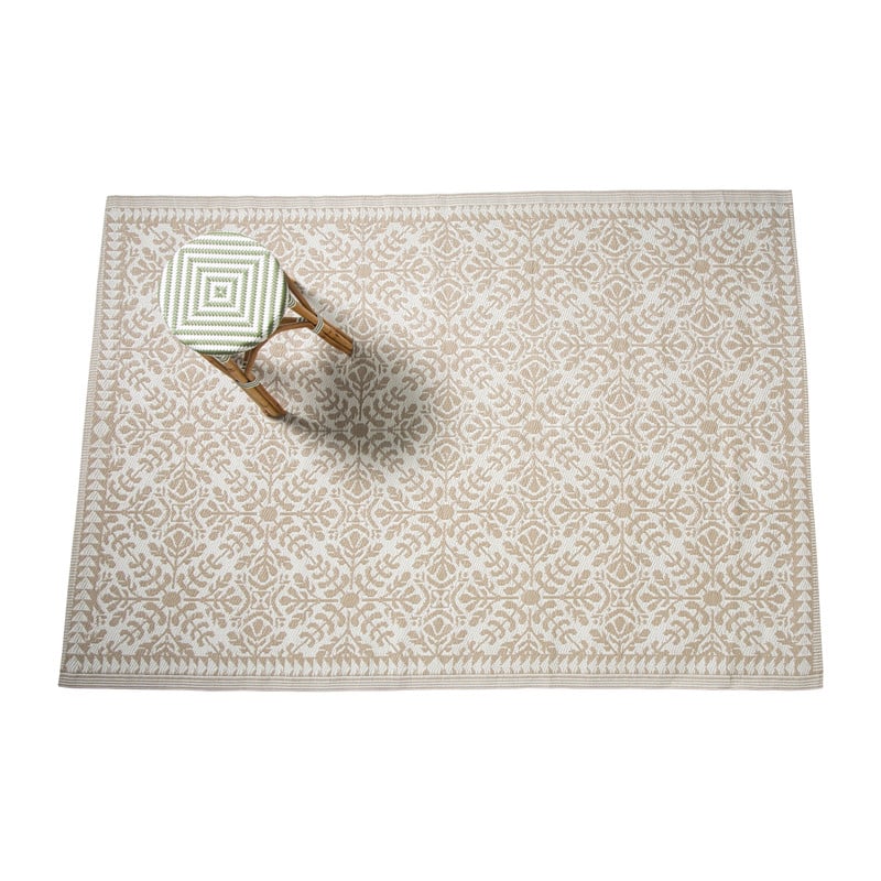 Buitenkleed ethnic - beige - 160x230 cm