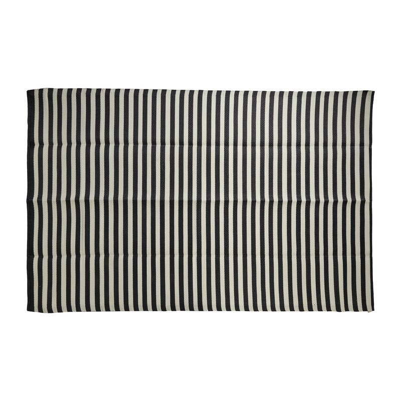 Buitenkleed streep - zwart/wit - 200x300 cm