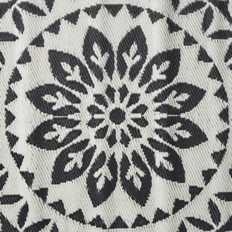 Buitenkleed bloem - zwart - ø150 cm