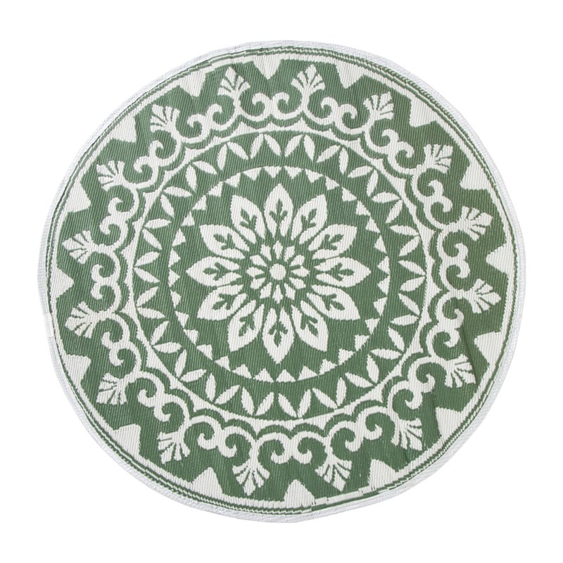 Buitenkleed bloem - groen - ø150 cm