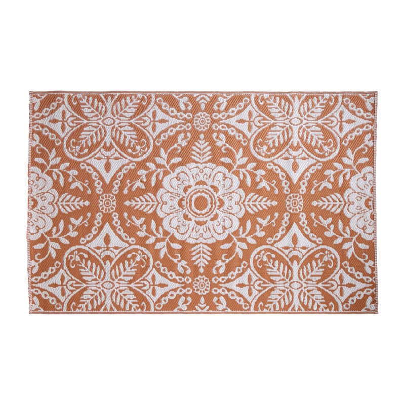 Buitenkleed damast - bruin - 120x180 cm