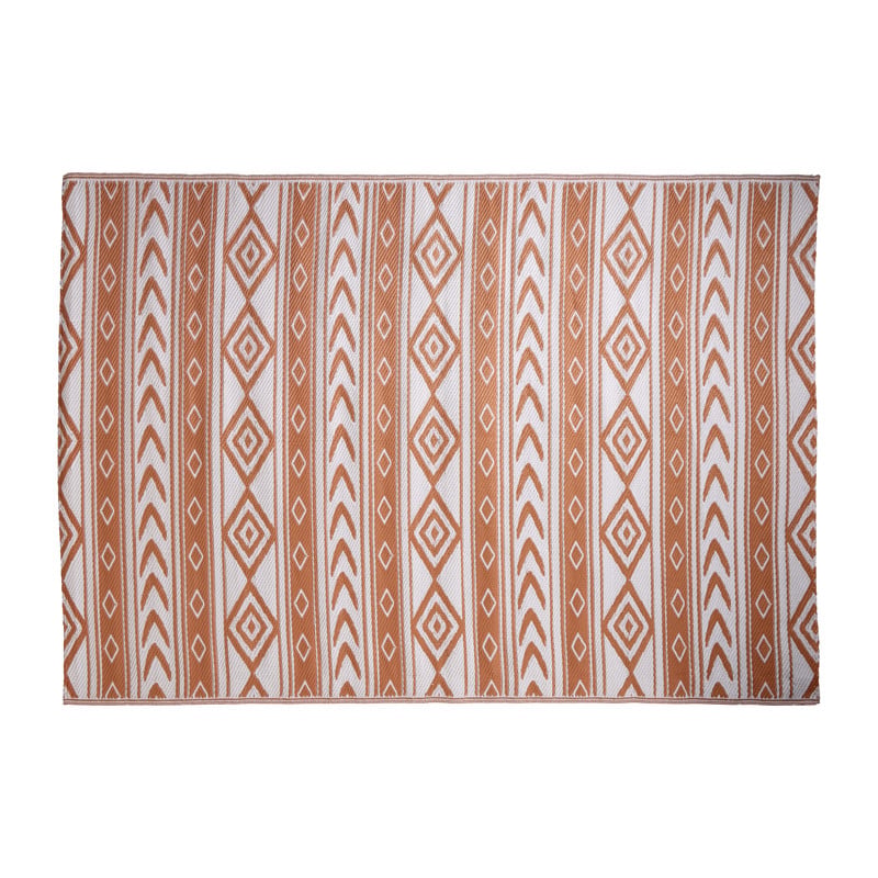 Buitenkleed tribal - bruin - 160x230 cm