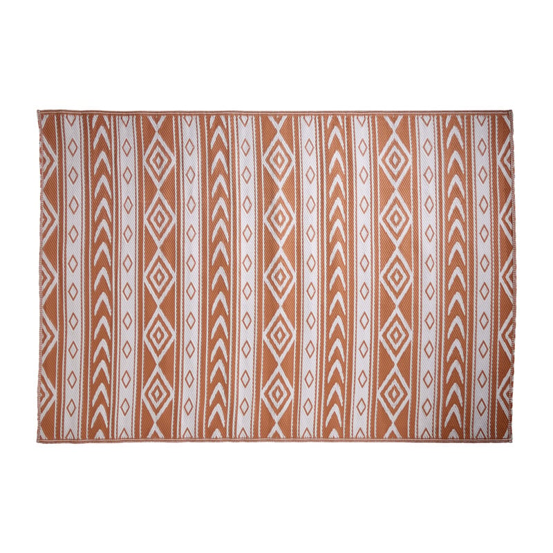 Buitenkleed tribal - bruin - 160x230 cm