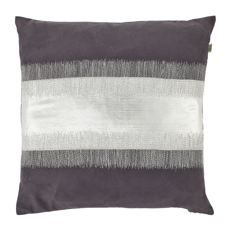 Dutch Decor sierkussen Deinze - donker grijs - 45x45 cm