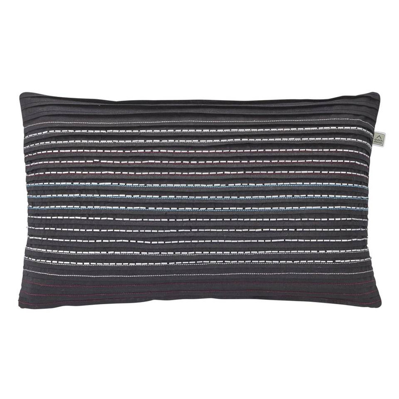 Dutch Decor sierkussen Fabian - zwart - 30x50 cm 