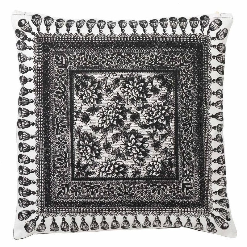 Dutch Decor sierkussen Ranfurly - zwart - 45x45 cm