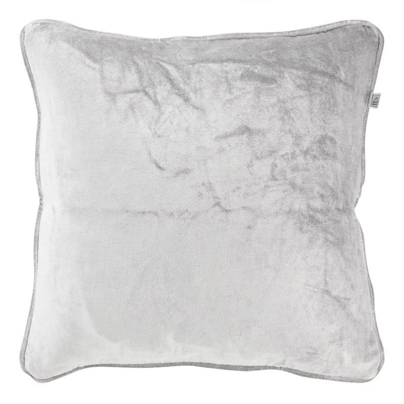 Dutch Decor sierkussen fluweel - licht grijs - 45x45 cm
