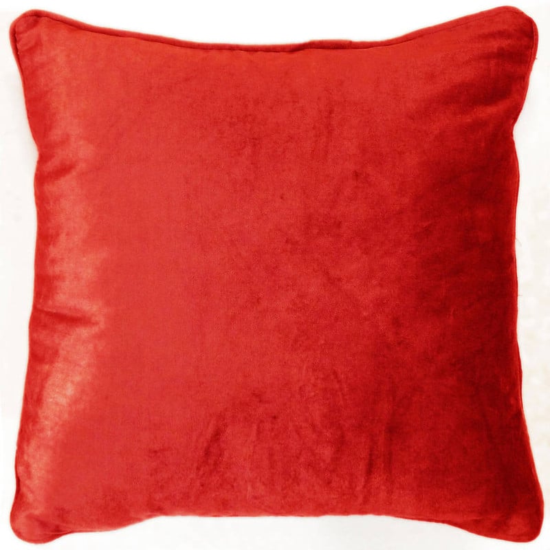 Dutch Decor sierkussen fluweel - rood - 45x45 cm