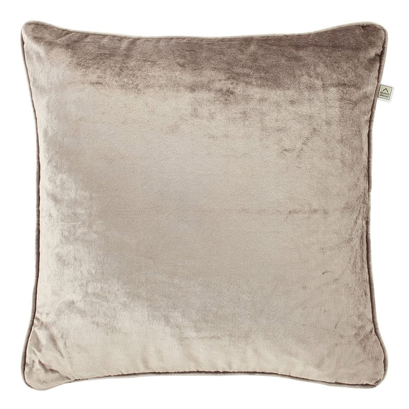 Dutch Decor sierkussen fluweel - taupe - 45x45 cm