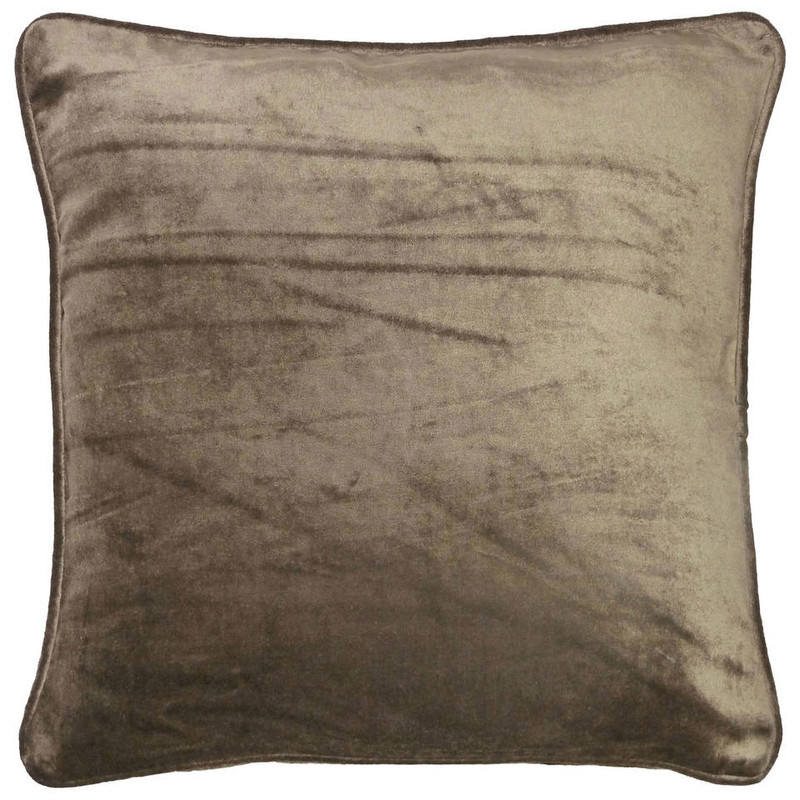 Dutch Decor sierkussen fluweel - taupe - 45x45 cm