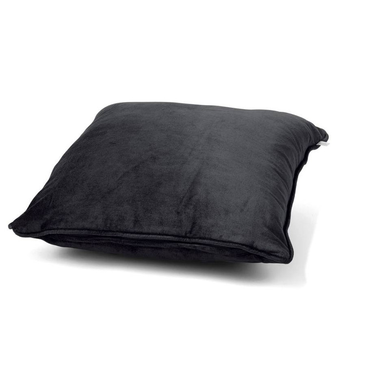 Dutch Decor sierkussen fluweel - zwart - 45x45 cm