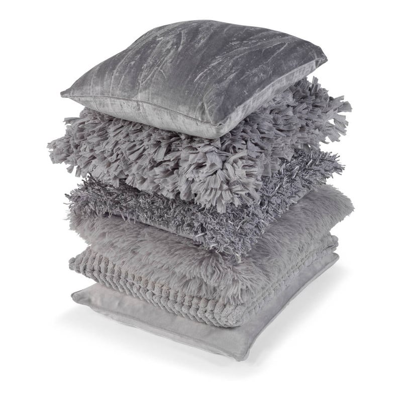 Dutch Decor sierkussen Rome - licht grijs - 45x45 cm