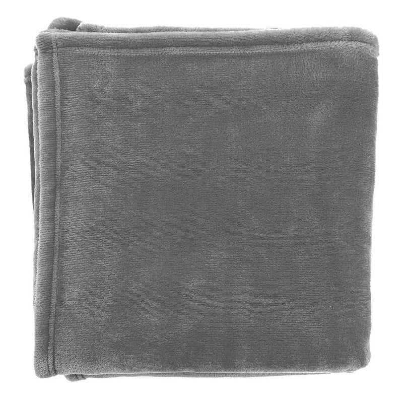 Dutch Decor plaid flanel - 150x200 cm - donker grijs