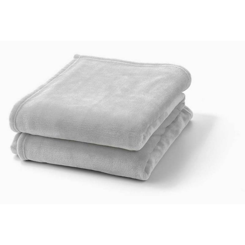 Dutch Decor plaid flanel - 150x200 cm - licht grijs