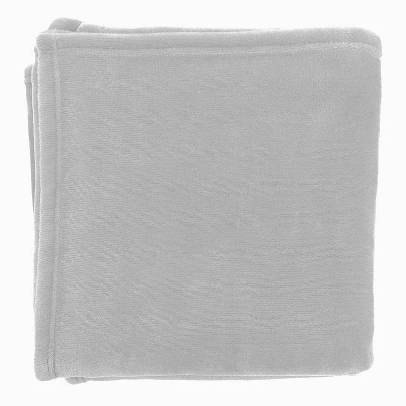 Dutch Decor plaid flanel - 150x200 cm - licht grijs