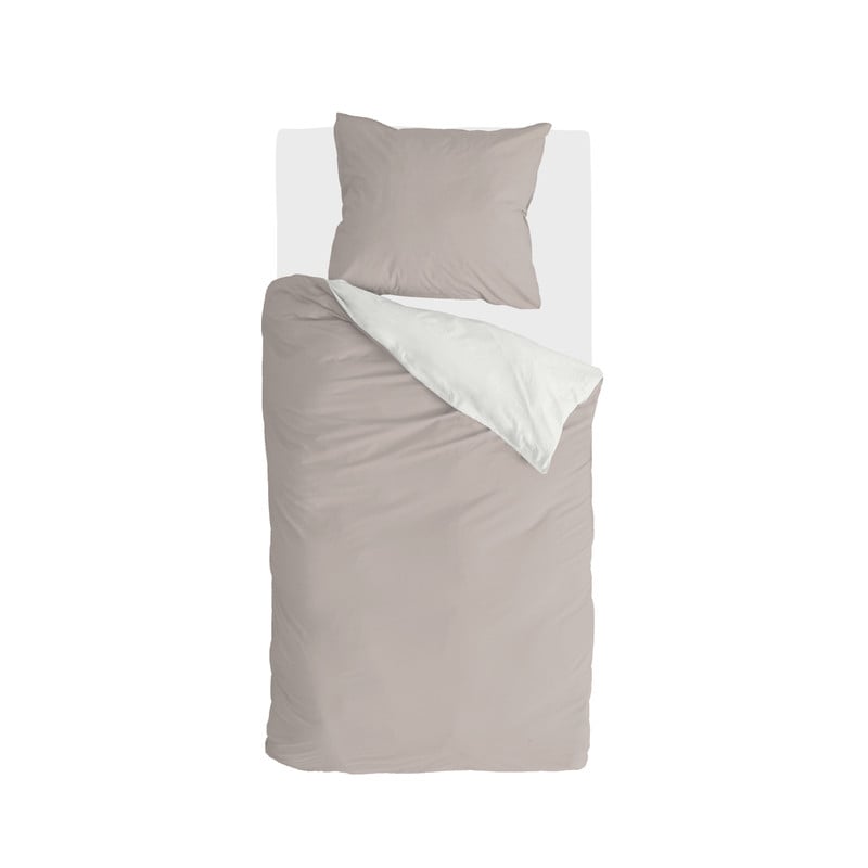 Dekbedovertrek 1-persoons - taupe - 140x220 cm