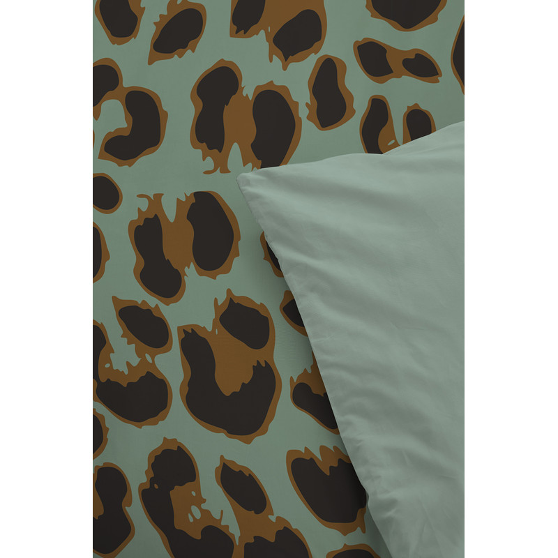 Dekbedovertrek 2-persoons - luipaard blauw - 240x220 cm 