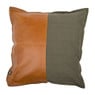 Sierkussen canvas - leer - 45x45 cm