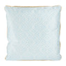 Sierkussen met gouden rand - blauw - 45x45 cm
