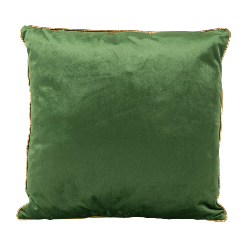 Sierkussen velours - groen - 45x45 cm