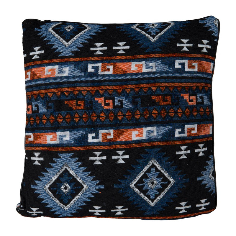 Sierkussen indian style - blauw - 45x45 cm