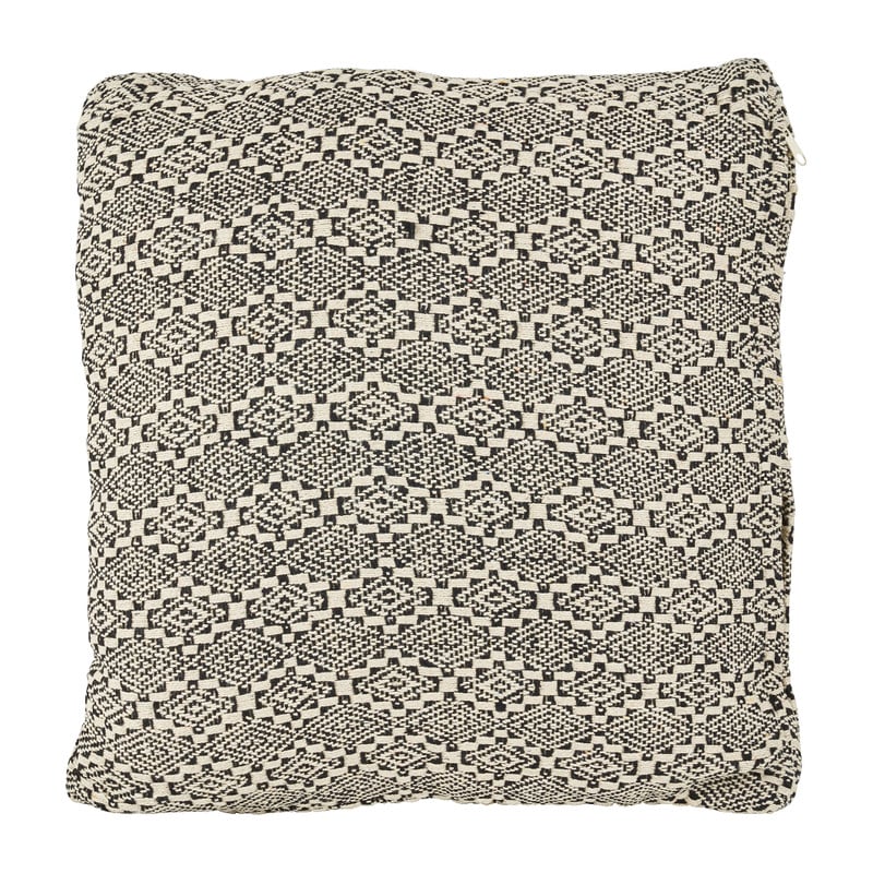 Sierkussen wit/zwart - ruitjes - 45x45 cm