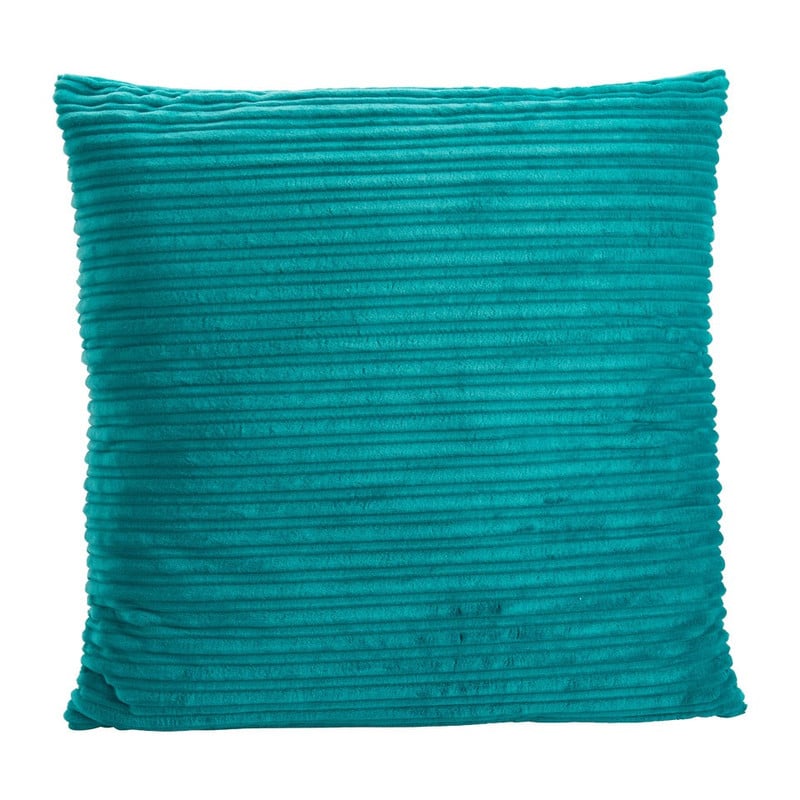 Sierkussen rib - turquoise - 60x60 cm