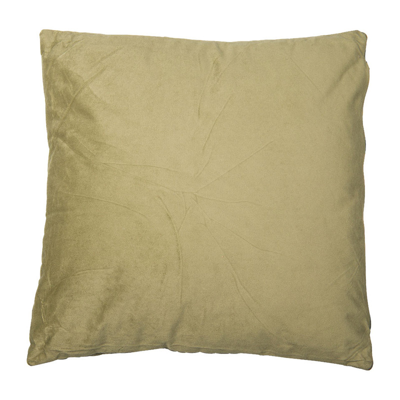 Kussen blad reliëf - groen - 45x45 cm