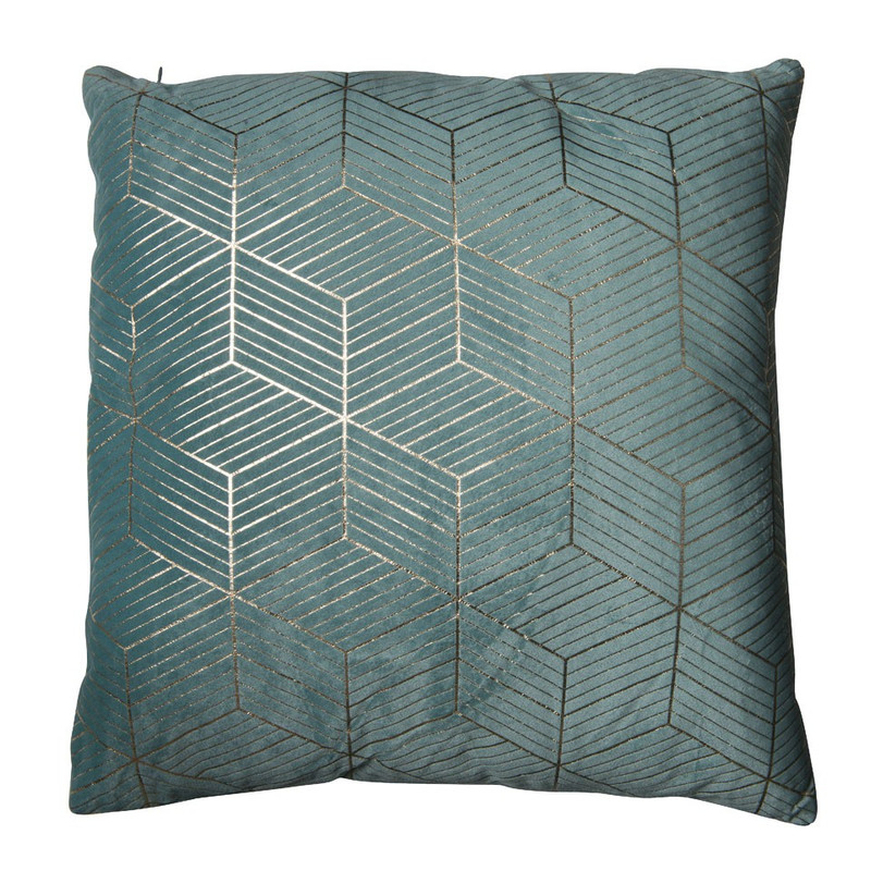 Sierkussen rasterlijnen - groen - 45x45 cm