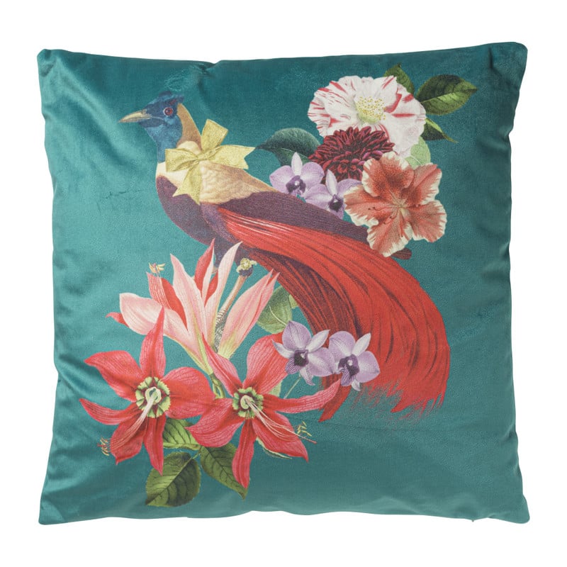 Sierkussen wonderlijke vogel - groen - 45x45 cm