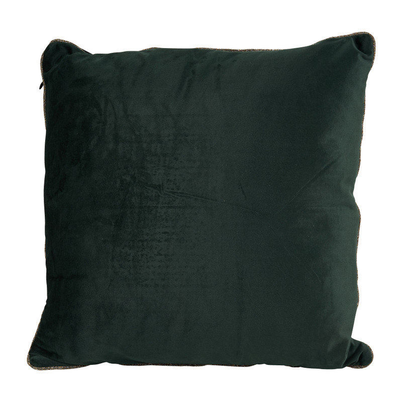 Sierkussen LED lichtjes - groen - 45x45 cm 