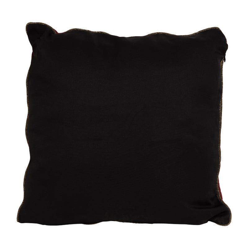 Sierkussen LED lichtjes - bordeauxrood - 45x45 cm 