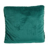 Sierkussen bont met dessin - groen - 45x45 cm 