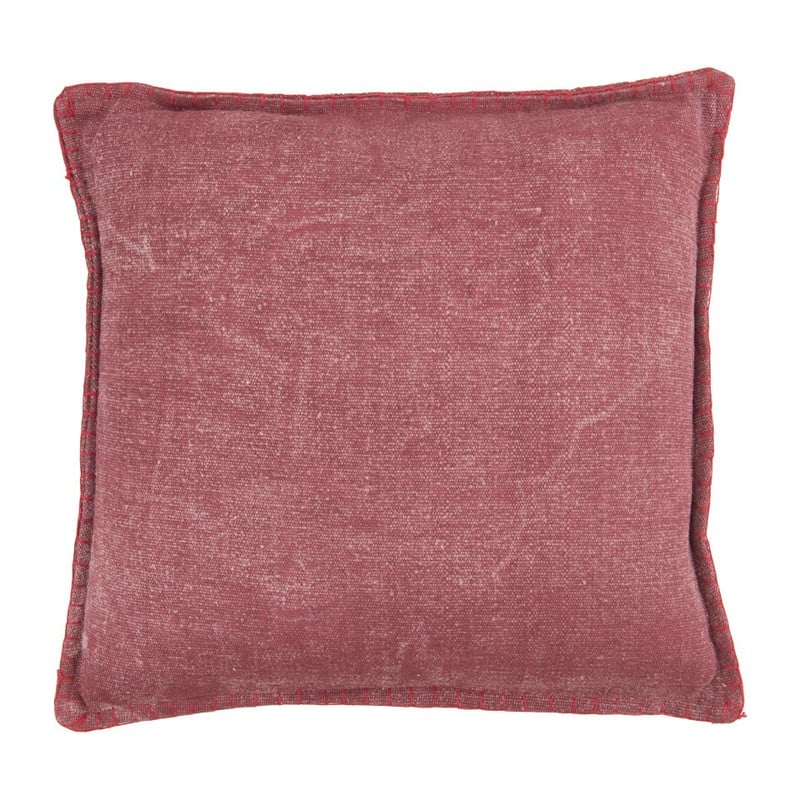 Sierkussen met stiksel - rood - 50x50 cm