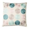 Sierkussen stip geborduurd - roze/blauw - 45x45 cm