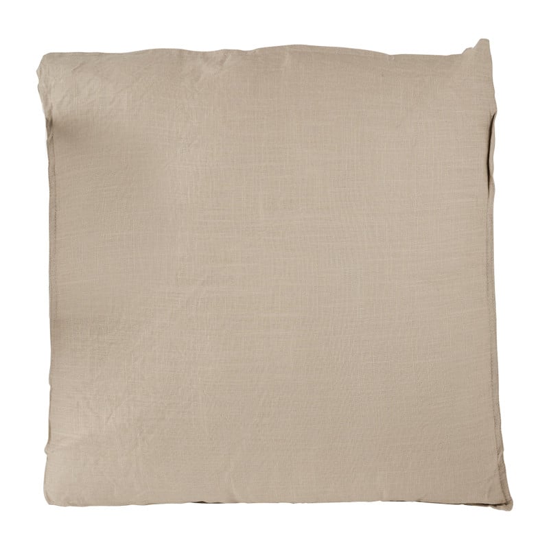 Linnen sierkussen - taupe - 43x43 cm