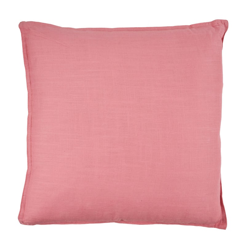 Linnen sierkussen - roze - 43x43 cm