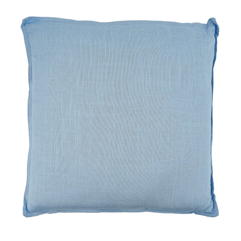 Linnen sierkussen - blauw - 43x43 cm