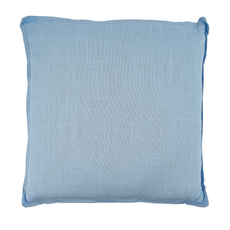 Linnen sierkussen - blauw - 60x60 cm