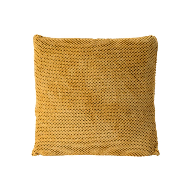 Sierkussen blokje - okergeel - 45x45 cm 