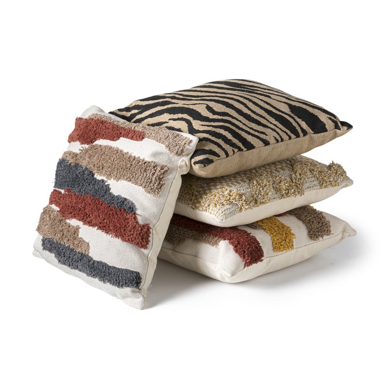 Sierkussen jute - zebra dessin - 45x45 cm 