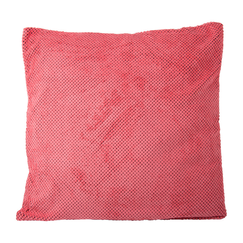Sierkussen blokje - lichtroze - 60x60 cm