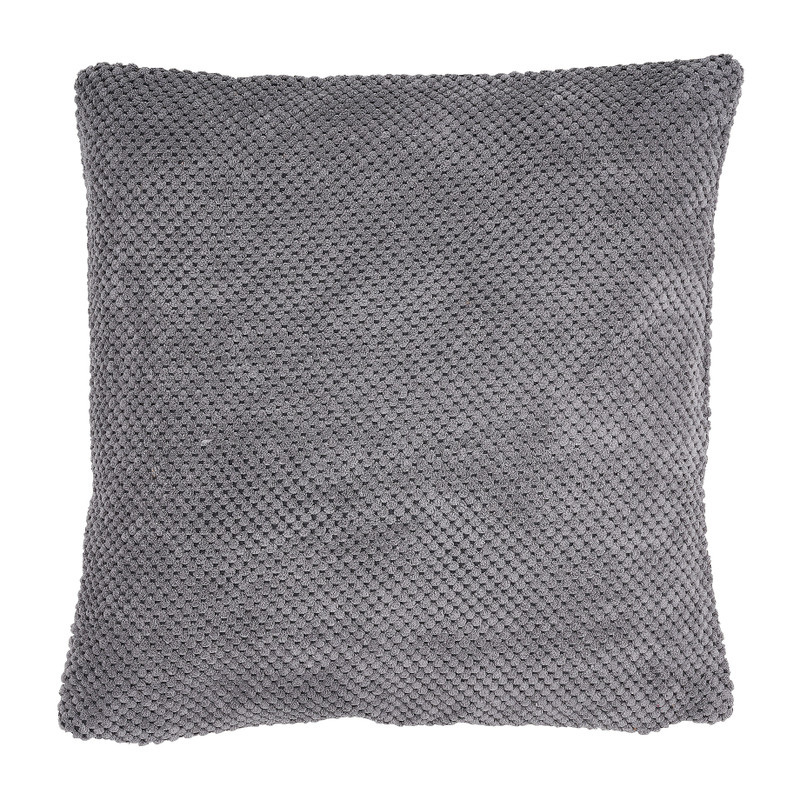 Sierkussen blokje - grijs - 45x45 cm