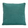 Kussen stip velours - crème/groen - 45x45 cm