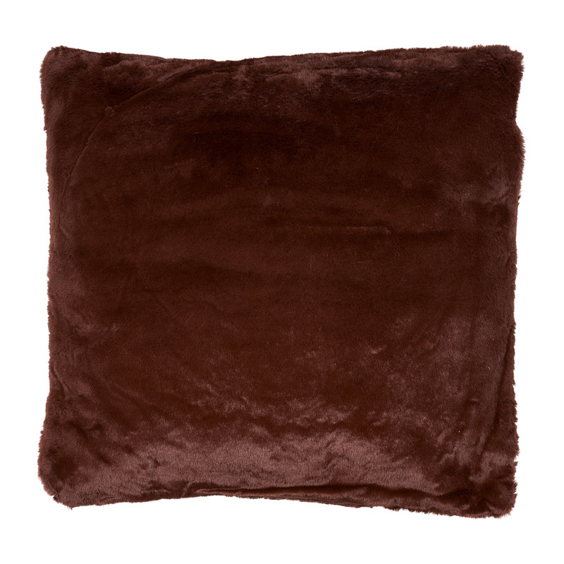 Sierkussen bont - rood - 45x45 cm