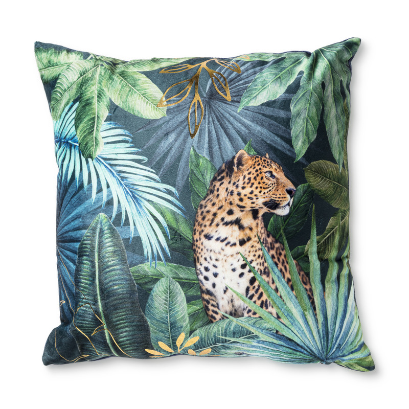 Jungle sierkussen luipaard - 40x40 cm