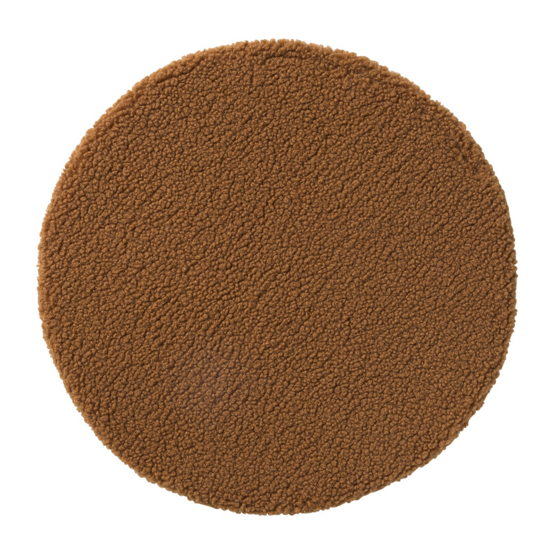 Zitkussen teddy - bruin - ø38 cm 