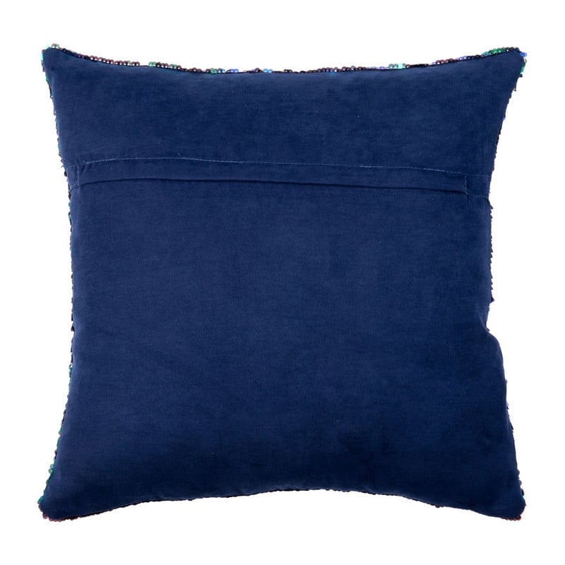 Sierkussen pailletten - groen/blauw - 43x43 cm
