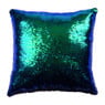 Sierkussen pailletten - groen/blauw - 43x43 cm